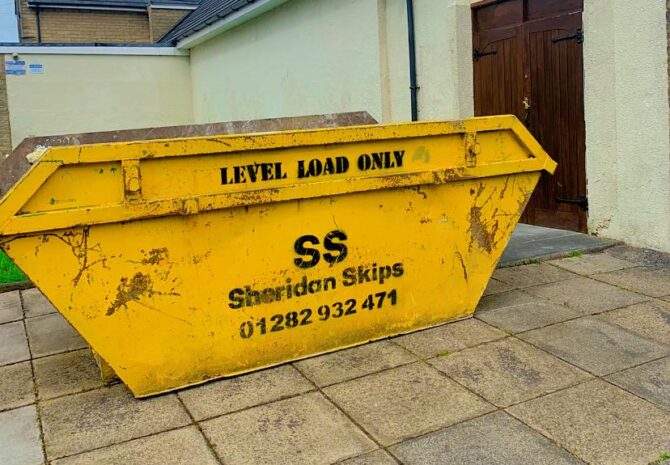 An image of a skip delivered to Basically Cheer